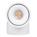 GloboStar® OMEGA-S 60298 Επιφανειακό LED Spot Downlight Φ10cm 12W 1560lm 36° AC 220-240V IP20 Φ10 x Υ10.5cm - Στρόγγυλο - Λευκό - Φυσικό Λευκό 4500K - Bridgelux COB - 5 Years Warranty