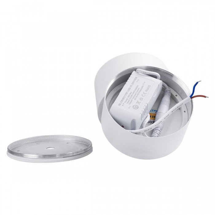 GloboStar® OMEGA-S 60299 Επιφανειακό LED Spot Downlight Φ10cm 12W 1500lm 36° AC 220-240V IP20 Φ10 x Υ10.5cm - Στρόγγυλο - Λευκό - Θερμό Λευκό 2700K - Bridgelux COB - 5 Years Warranty GloboStar® OMEGA-S 60299 Επιφανειακό LED Spot Downlight Φ10cm 12W 1500lm 36° AC 220-240V IP20 Φ10 x Υ10.5cm - Στρόγγυλο - Λευκό - Θερμό Λευκό 2700K - Bridgelux COB - 5 Years Warranty