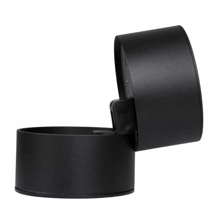 GloboStar® OMEGA-S 60301 Επιφανειακό LED Spot Downlight Φ10cm 12W 1500lm 36° AC 220-240V IP20 Φ10 x Υ10.5cm - Στρόγγυλο - Μαύρο - Θερμό Λευκό 2700K - Bridgelux COB - 5 Years Warranty