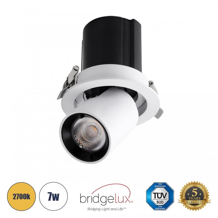 GloboStar® VIRGO-S 60303 Χωνευτό LED Spot Downlight TrimLess Φ9cm 7W 875lm 36° AC 220-240V IP20 Φ9cm x Υ9cm - Στρόγγυλο - Λευκό με Μαύρο Κάτοπτρο - Θερμό Λευκό 2700K - Bridgelux COB - 5 Years Warranty GloboStar® VIRGO-S 60303 Χωνευτό LED Spot Downlight TrimLess Φ9cm 7W 875lm 36° AC 220-240V IP20 Φ9cm x Υ9cm - Στρόγγυλο - Λευκό με Μαύρο Κάτοπτρο - Θερμό Λευκό 2700K - Bridgelux COB - 5 Years Warranty