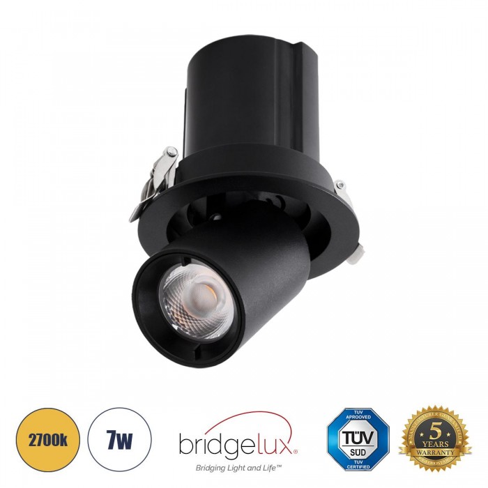 GloboStar® VIRGO-S 60305 Χωνευτό LED Spot Downlight TrimLess Φ9cm 7W 875lm 36° AC 220-240V IP20 Φ9cm x Υ9cm - Στρόγγυλο - Μαύρο - Θερμό Λευκό 2700K - Bridgelux COB - 5 Years Warranty GloboStar® VIRGO-S 60305 Χωνευτό LED Spot Downlight TrimLess Φ9cm 7W 875lm 36° AC 220-240V IP20 Φ9cm x Υ9cm - Στρόγγυλο - Μαύρο - Θερμό Λευκό 2700K - Bridgelux COB - 5 Years Warranty