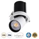 GloboStar® VIRGO-B 60310 Χωνευτό LED Spot Downlight TrimLess Φ13.5cm 20W 2600lm 36° AC 220-240V IP20 Φ13.5cm x Υ14cm - Στρόγγυλο - Λευκό με Μαύρο Κάτοπτρο - Φυσικό Λευκό 4500K - Bridgelux COB - 5 Years Warranty GloboStar® VIRGO-B 60310 Χωνευτό LED Spot Downlight TrimLess Φ13.5cm 20W 2600lm 36° AC 220-240V IP20 Φ13.5cm x Υ14cm - Στρόγγυλο - Λευκό με Μαύρο Κάτοπτρο - Φυσικό Λευκό 4500K - Bridgelux COB - 5 Years Warranty