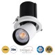 GloboStar® VIRGO-B 60311 Χωνευτό LED Spot Downlight TrimLess Φ13.5cm 20W 2500lm 36° AC 220-240V IP20 Φ13.5cm x Υ14cm - Στρόγγυλο - Λευκό με Μαύρο Κάτοπτρο - Θερμό Λευκό 2700K - Bridgelux COB - 5 Years Warranty GloboStar® VIRGO-B 60311 Χωνευτό LED Spot Downlight TrimLess Φ13.5cm 20W 2500lm 36° AC 220-240V IP20 Φ13.5cm x Υ14cm - Στρόγγυλο - Λευκό με Μαύρο Κάτοπτρο - Θερμό Λευκό 2700K - Bridgelux COB - 5 Years Warranty