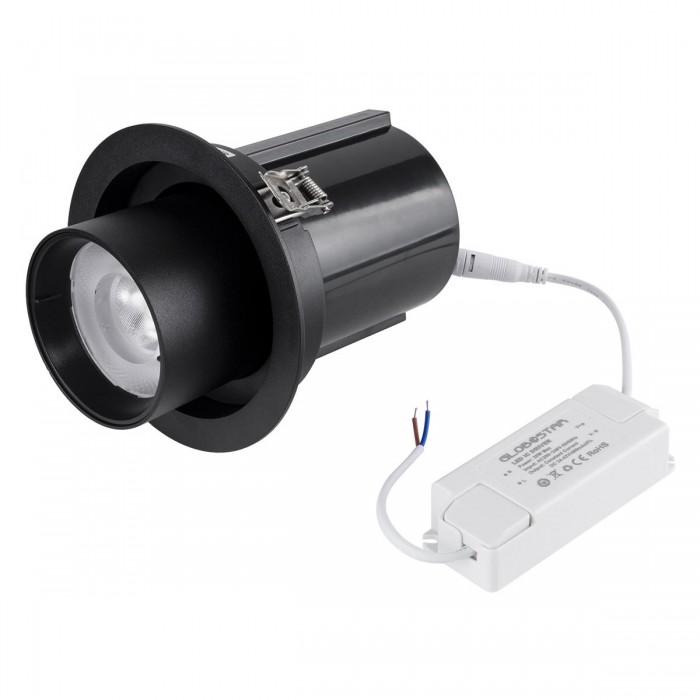 GloboStar® VIRGO-B 60312 Χωνευτό LED Spot Downlight TrimLess Φ13.5cm 20W 2600lm 36° AC 220-240V IP20 Φ13.5cm x Υ14cm - Στρόγγυλο - Μαύρο - Φυσικό Λευκό 4500K - Bridgelux COB - 5 Years Warranty GloboStar® VIRGO-B 60312 Χωνευτό LED Spot Downlight TrimLess Φ13.5cm 20W 2600lm 36° AC 220-240V IP20 Φ13.5cm x Υ14cm - Στρόγγυλο - Μαύρο - Φυσικό Λευκό 4500K - Bridgelux COB - 5 Years Warranty