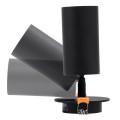 GLOBOSTAR® LEO 60350 Χωνευτό Κινούμενο Φωτιστικό Downlight Σποτ με Ντουί 1 x GU10 90° AC 220-240V IP20 - Μαύρο Ματ - Μ9 x Π9 x Υ17cm / Q7cm