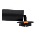 GLOBOSTAR® LEO 60350 Χωνευτό Κινούμενο Φωτιστικό Downlight Σποτ με Ντουί 1 x GU10 90° AC 220-240V IP20 - Μαύρο Ματ - Μ9 x Π9 x Υ17cm / Q7cm
