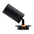 GLOBOSTAR® LEO 60350 Χωνευτό Κινούμενο Φωτιστικό Downlight Σποτ με Ντουί 1 x GU10 90° AC 220-240V IP20 - Μαύρο Ματ - Μ9 x Π9 x Υ17cm / Q7cm