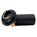 GLOBOSTAR® LEO 60350 Χωνευτό Κινούμενο Φωτιστικό Downlight Σποτ με Ντουί 1 x GU10 90° AC 220-240V IP20 - Μαύρο Ματ - Μ9 x Π9 x Υ17cm / Q7cm