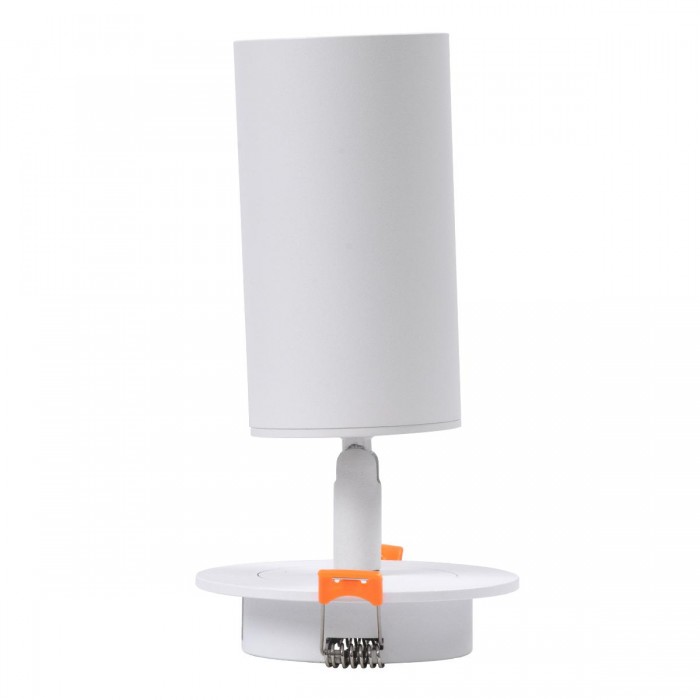 GLOBOSTAR® LEO 60351 Χωνευτό Κινούμενο Φωτιστικό Downlight Σποτ με Ντουί 1 x GU10 AC 220-240V IP20 - Λευκό Ματ - Μ9 x Π9 x Υ17cm / Q7cm