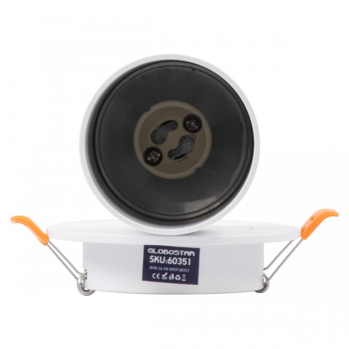 GLOBOSTAR® LEO 60351 Χωνευτό Κινούμενο Φωτιστικό Downlight Σποτ με Ντουί 1 x GU10 AC 220-240V IP20 - Λευκό Ματ - Μ9 x Π9 x Υ17cm / Q7cm