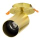 GLOBOSTAR® LEO 60352 Χωνευτό Κινούμενο Φωτιστικό Downlight Σποτ με Ντουί 1 x GU10 AC 220-240V IP20 - Χρυσό Πλατίνα - Μ9 x Π9 x Υ17cm / Q7cm