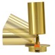 GLOBOSTAR® LEO 60352 Χωνευτό Κινούμενο Φωτιστικό Downlight Σποτ με Ντουί 1 x GU10 AC 220-240V IP20 - Χρυσό Πλατίνα - Μ9 x Π9 x Υ17cm / Q7cm
