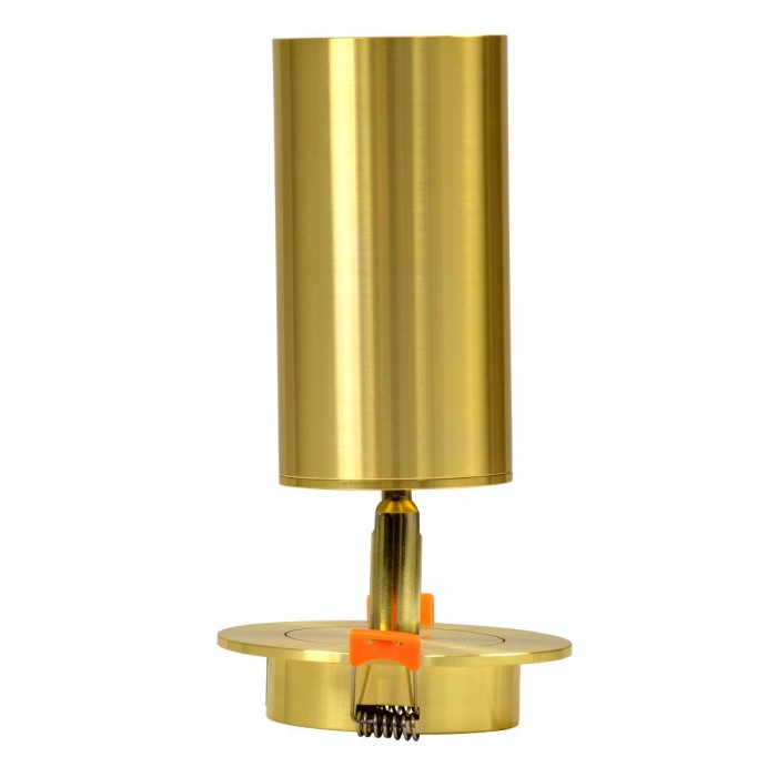GLOBOSTAR® LEO 60352 Χωνευτό Κινούμενο Φωτιστικό Downlight Σποτ με Ντουί 1 x GU10 AC 220-240V IP20 - Χρυσό Πλατίνα - Μ9 x Π9 x Υ17cm / Q7cm