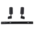 GloboStar® LEO 60354 Μοντέρνο Φωτιστικό Οροφής Ράγα Δίφωτο 2 x GU10 IP20 Μαύρο Αλουμίνιο - Μ50.5 x Π6 x Υ20cm - 5 Χρόνια Εγγύηση
