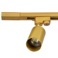GloboStar® LEO 60358 Μοντέρνο Φωτιστικό Οροφής Ράγα Δίφωτο 2 x GU10 IP20 Χρυσό Αλουμίνιο - Μ50.5 x Π6 x Υ20cm - 5 Χρόνια Εγγύηση