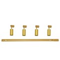 GloboStar® LEO 60360 Μοντέρνο Φωτιστικό Οροφής Ράγα Πολύφωτο 4 x GU10 IP20 Χρυσό Αλουμίνιο - Μ100 x Π6 x Υ20cm - 5 Χρόνια Εγγύηση