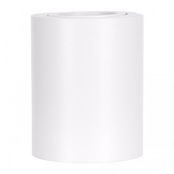 GloboStar® AKIRA 60618 Επιφανειακό Κινούμενο Στρόγγυλο Φωτιστικό Σποτ Αλουμινίου με Ντουί GU10 AC 220-240V IP44 Φ8 x Υ10cm - Λευκό - 5 Years Warranty