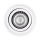 GloboStar® AKIRA 60618 Επιφανειακό Κινούμενο Στρόγγυλο Φωτιστικό Σποτ Αλουμινίου με Ντουί GU10 AC 220-240V IP44 Φ8 x Υ10cm - Λευκό - 5 Years Warranty
