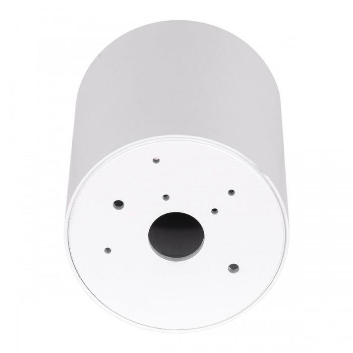 GloboStar® AKIRA 60618 Επιφανειακό Κινούμενο Στρόγγυλο Φωτιστικό Σποτ Αλουμινίου με Ντουί GU10 AC 220-240V IP44 Φ8 x Υ10cm - Λευκό - 5 Years Warranty
