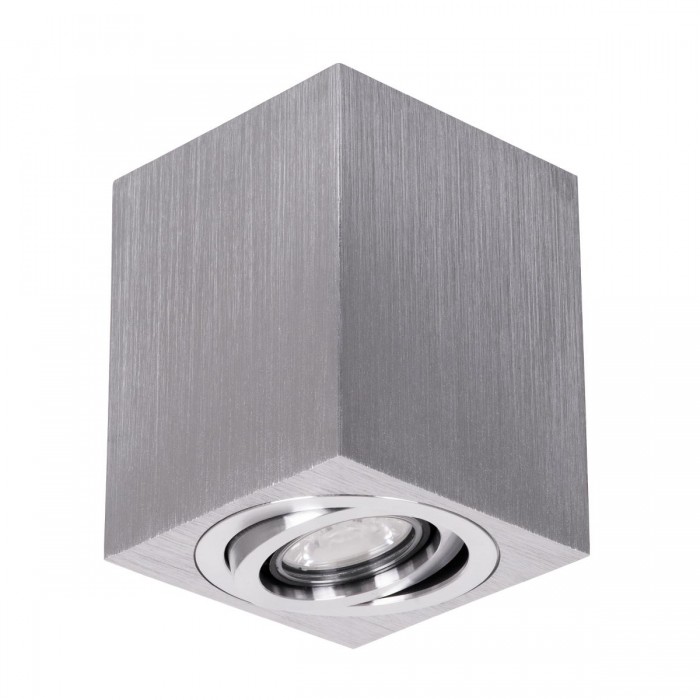 GloboStar® AKIRA 60623 Επιφανειακό Κινούμενο Τετράγωνο Φωτιστικό Σποτ Αλουμινίου με Ντουί GU10 AC 220-240V IP44 Μ8 x Π8 x Υ10cm - Ασημί Βούρτσας - 5 Years Warranty GloboStar® AKIRA 60623 Επιφανειακό Κινούμενο Τετράγωνο Φωτιστικό Σποτ Αλουμινίου με Ντουί GU10 AC 220-240V IP44 Μ8 x Π8 x Υ10cm - Ασημί Βούρτσας - 5 Years Warranty