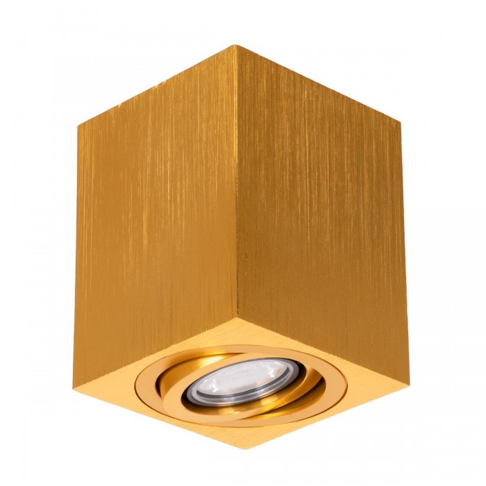 GloboStar® AKIRA 60624 Επιφανειακό Κινούμενο Τετράγωνο Φωτιστικό Σποτ Αλουμινίου με Ντουί GU10 AC 220-240V IP44 Μ8 x Π8 x Υ10cm - Χρυσό Βούρτσας - 5 Years Warranty GloboStar® AKIRA 60624 Επιφανειακό Κινούμενο Τετράγωνο Φωτιστικό Σποτ Αλουμινίου με Ντουί GU10 AC 220-240V IP44 Μ8 x Π8 x Υ10cm - Χρυσό Βούρτσας - 5 Years Warranty