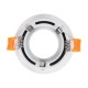 GloboStar® OMICRON 60632 Χωνευτό Στρόγγυλο Σποτ Οροφής για Λάμπα MR16/GU10 - IP20 - Χυτό Αλουμίνιο - Φ8.5 x Υ3cm - Λευκό - 5 Years Warranty