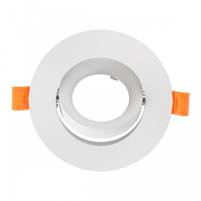 GLOBOSTAR® OMEGA 60634 Χωνευτή Κινούμενη Βάση για Σποτ MR16 με Ντουί GU10/GU5.3 IP20 - Λευκό - Μ10.5 x Π10.5 x Υ2.2cm / Q7.1cm