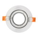 GLOBOSTAR® OMEGA 60634 Χωνευτή Κινούμενη Βάση για Σποτ MR16 με Ντουί GU10/GU5.3 IP20 - Λευκό - Μ10.5 x Π10.5 x Υ2.2cm / Q7.1cm