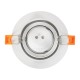 GLOBOSTAR® OMEGA 60634 Χωνευτή Κινούμενη Βάση για Σποτ MR16 με Ντουί GU10/GU5.3 IP20 - Λευκό - Μ10.5 x Π10.5 x Υ2.2cm / Q7.1cm