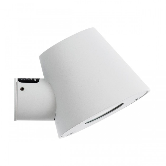 GLOBOSTAR® GARDENIA 60793 Μοντέρνο Φωτιστικό Τοίχου - Απλίκα με Ντουί 1 x GU10 AC 220-240V Αδιάβροχο IP65 - Λευκό Ματ - Μ9.5 x Π13 x Υ7.7cm