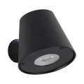 GLOBOSTAR® GARDENIA 60795 Μοντέρνο Φωτιστικό Τοίχου - Απλίκα με Ντουί 1 x GU10 AC 220-240V Αδιάβροχο IP65 - Μαύρο Ματ - Μ9.5 x Π13 x Υ7.7cm