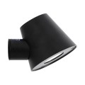 GLOBOSTAR® GARDENIA 60795 Μοντέρνο Φωτιστικό Τοίχου - Απλίκα με Ντουί 1 x GU10 AC 220-240V Αδιάβροχο IP65 - Μαύρο Ματ - Μ9.5 x Π13 x Υ7.7cm