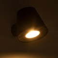 GLOBOSTAR® GARDENIA 60795 Μοντέρνο Φωτιστικό Τοίχου - Απλίκα με Ντουί 1 x GU10 AC 220-240V Αδιάβροχο IP65 - Μαύρο Ματ - Μ9.5 x Π13 x Υ7.7cm