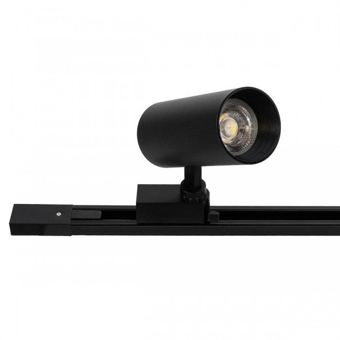 GLOBOSTAR® EUROTRACK-1PH 60901 Μονοφασική Ράγα 2 Καλωδίων 1L+1N για Σύστημα Ράγας Eurotrack-1PH AC 220-240V IP20 - Μαύρο Ματ - Μ100 x Π3.6 x Υ2cm