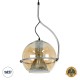 GloboStar® GLASSO 60927 Μοντέρνο Κρεμαστό Φωτιστικό Μπάλα Μονόφωτο 1 x E27 IP20 Μελί Γυαλί με Ασημί Μέταλλο - Μ27 x Π27 x Υ52cm GloboStar® GLASSO 60927 Μοντέρνο Κρεμαστό Φωτιστικό Μπάλα Μονόφωτο 1 x E27 IP20 Μελί Γυαλί με Ασημί Μέταλλο - Μ27 x Π27 x Υ52cm