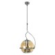 GloboStar® GLASSO 60927 Μοντέρνο Κρεμαστό Φωτιστικό Μπάλα Μονόφωτο 1 x E27 IP20 Μελί Γυαλί με Ασημί Μέταλλο - Μ27 x Π27 x Υ52cm GloboStar® GLASSO 60927 Μοντέρνο Κρεμαστό Φωτιστικό Μπάλα Μονόφωτο 1 x E27 IP20 Μελί Γυαλί με Ασημί Μέταλλο - Μ27 x Π27 x Υ52cm