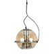 GloboStar® GLASSO 60927 Μοντέρνο Κρεμαστό Φωτιστικό Μπάλα Μονόφωτο 1 x E27 IP20 Μελί Γυαλί με Ασημί Μέταλλο - Μ27 x Π27 x Υ52cm GloboStar® GLASSO 60927 Μοντέρνο Κρεμαστό Φωτιστικό Μπάλα Μονόφωτο 1 x E27 IP20 Μελί Γυαλί με Ασημί Μέταλλο - Μ27 x Π27 x Υ52cm
