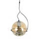 GloboStar® GLASSO 60927 Μοντέρνο Κρεμαστό Φωτιστικό Μπάλα Μονόφωτο 1 x E27 IP20 Μελί Γυαλί με Ασημί Μέταλλο - Μ27 x Π27 x Υ52cm GloboStar® GLASSO 60927 Μοντέρνο Κρεμαστό Φωτιστικό Μπάλα Μονόφωτο 1 x E27 IP20 Μελί Γυαλί με Ασημί Μέταλλο - Μ27 x Π27 x Υ52cm