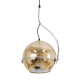 GloboStar® GLASSO 60927 Μοντέρνο Κρεμαστό Φωτιστικό Μπάλα Μονόφωτο 1 x E27 IP20 Μελί Γυαλί με Ασημί Μέταλλο - Μ27 x Π27 x Υ52cm GloboStar® GLASSO 60927 Μοντέρνο Κρεμαστό Φωτιστικό Μπάλα Μονόφωτο 1 x E27 IP20 Μελί Γυαλί με Ασημί Μέταλλο - Μ27 x Π27 x Υ52cm