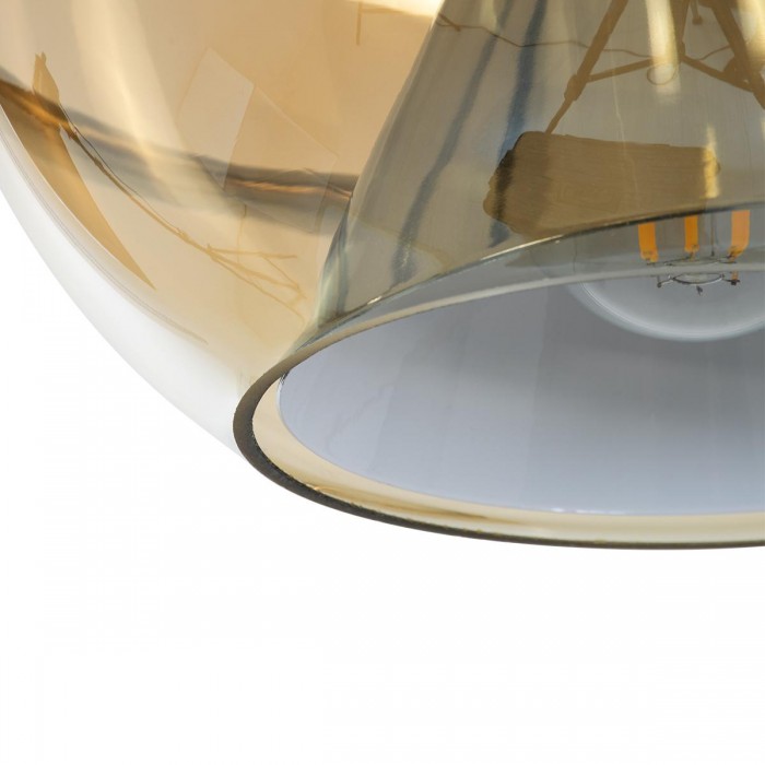 GloboStar® GLASSO 60927 Μοντέρνο Κρεμαστό Φωτιστικό Μπάλα Μονόφωτο 1 x E27 IP20 Μελί Γυαλί με Ασημί Μέταλλο - Μ27 x Π27 x Υ52cm GloboStar® GLASSO 60927 Μοντέρνο Κρεμαστό Φωτιστικό Μπάλα Μονόφωτο 1 x E27 IP20 Μελί Γυαλί με Ασημί Μέταλλο - Μ27 x Π27 x Υ52cm