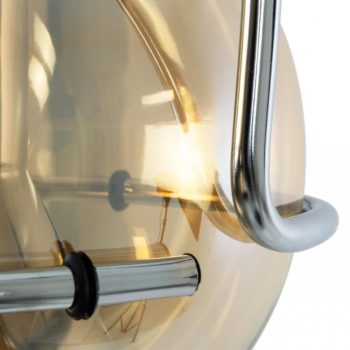 GloboStar® GLASSO 60927 Μοντέρνο Κρεμαστό Φωτιστικό Μπάλα Μονόφωτο 1 x E27 IP20 Μελί Γυαλί με Ασημί Μέταλλο - Μ27 x Π27 x Υ52cm GloboStar® GLASSO 60927 Μοντέρνο Κρεμαστό Φωτιστικό Μπάλα Μονόφωτο 1 x E27 IP20 Μελί Γυαλί με Ασημί Μέταλλο - Μ27 x Π27 x Υ52cm