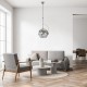 GloboStar® GLASSO 60928 Μοντέρνο Κρεμαστό Φωτιστικό Μπάλα Μονόφωτο 1 x E27 IP20 Ασημί Γυαλί με Ασημί Μέταλλο - Μ27 x Π27 x Υ52cm GloboStar® GLASSO 60928 Μοντέρνο Κρεμαστό Φωτιστικό Μπάλα Μονόφωτο 1 x E27 IP20 Ασημί Γυαλί με Ασημί Μέταλλο - Μ27 x Π27 x Υ52cm