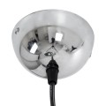 GloboStar® GLASSO 60928 Μοντέρνο Κρεμαστό Φωτιστικό Μπάλα Μονόφωτο 1 x E27 IP20 Ασημί Γυαλί με Ασημί Μέταλλο - Μ27 x Π27 x Υ52cm