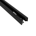GLOBOSTAR® EUROTRACK-1PH 60984-3M Μονοφασική Ράγα 2 Καλωδίων 1L+1N για Σύστημα Ράγας Eurotrack-1PH AC 220-240V IP20 - Μαύρο Ματ - Μ300 x Π3.6 x Υ2cm