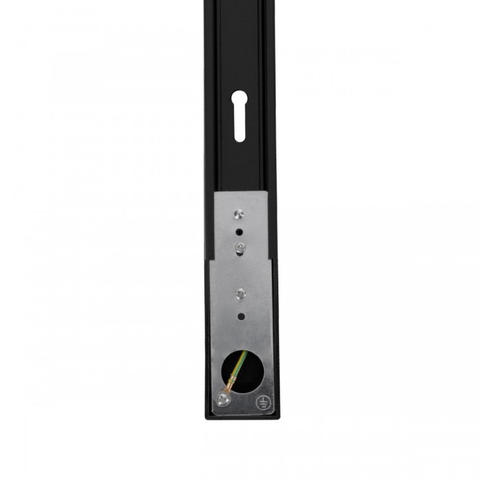 GLOBOSTAR® EUROTRACK-1PH 60984-3M Μονοφασική Ράγα 2 Καλωδίων 1L+1N για Σύστημα Ράγας Eurotrack-1PH AC 220-240V IP20 - Μαύρο Ματ - Μ300 x Π3.6 x Υ2cm