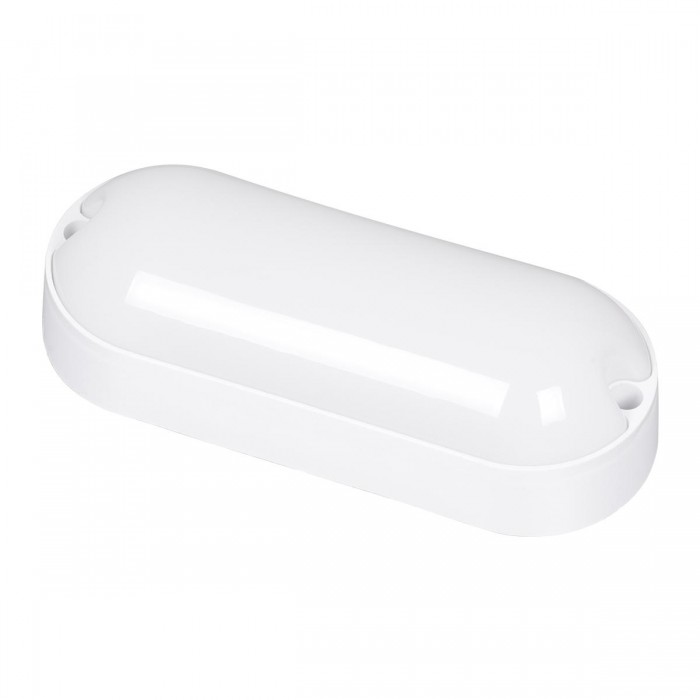 GloboStar® HOMIE 61002 LED Πλαφονιέρα Οροφής - Τοίχου Οβάλ 11W 918lm 150° AC 220-240V Αδιάβροχο IP65 Μ17 x Π7 x Υ4.5cm Θερμό Λευκό 2700K - 3 Years Warranty