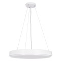 GloboStar® CASPER 61018 Κρεμαστή Πλαφονιέρα Οροφής LED CCT 76W 8372lm 120° AC 220-240V - Εναλλαγή Φωτισμού μέσω Τηλεχειριστηρίου All In One Ψυχρό Λευκό 6000k+Φυσικό Λευκό 4500k+Θερμό Λευκό 2700k Dimmable Φ45cm - Λευκό - 3 Years Warranty