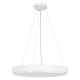 GloboStar® CASPER 61018 Κρεμαστή Πλαφονιέρα Οροφής LED CCT 76W 8372lm 120° AC 220-240V - Εναλλαγή Φωτισμού μέσω Τηλεχειριστηρίου All In One Ψυχρό Λευκό 6000k+Φυσικό Λευκό 4500k+Θερμό Λευκό 2700k Dimmable Φ45cm - Λευκό - 3 Years Warranty