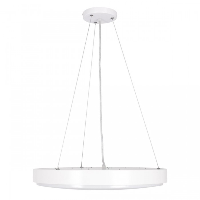 GloboStar® CASPER 61018 Κρεμαστή Πλαφονιέρα Οροφής LED CCT 76W 8372lm 120° AC 220-240V - Εναλλαγή Φωτισμού μέσω Τηλεχειριστηρίου All In One Ψυχρό Λευκό 6000k+Φυσικό Λευκό 4500k+Θερμό Λευκό 2700k Dimmable Φ45cm - Λευκό - 3 Years Warranty