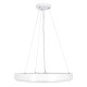 GloboStar® CASPER 61018 Κρεμαστή Πλαφονιέρα Οροφής LED CCT 76W 8372lm 120° AC 220-240V - Εναλλαγή Φωτισμού μέσω Τηλεχειριστηρίου All In One Ψυχρό Λευκό 6000k+Φυσικό Λευκό 4500k+Θερμό Λευκό 2700k Dimmable Φ45cm - Λευκό - 3 Years Warranty